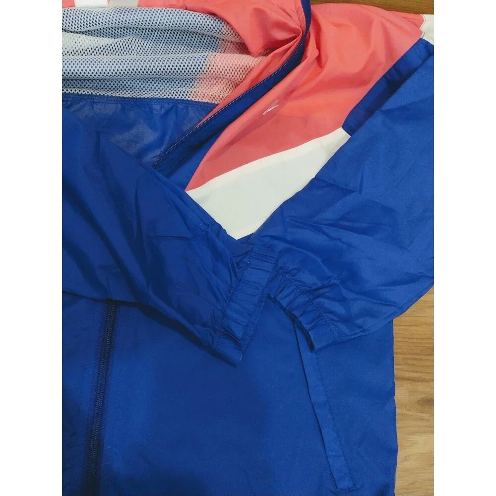 Vintage Nike Jacket Adult S/M Windbreaker Pink Blue Colorblock 80s